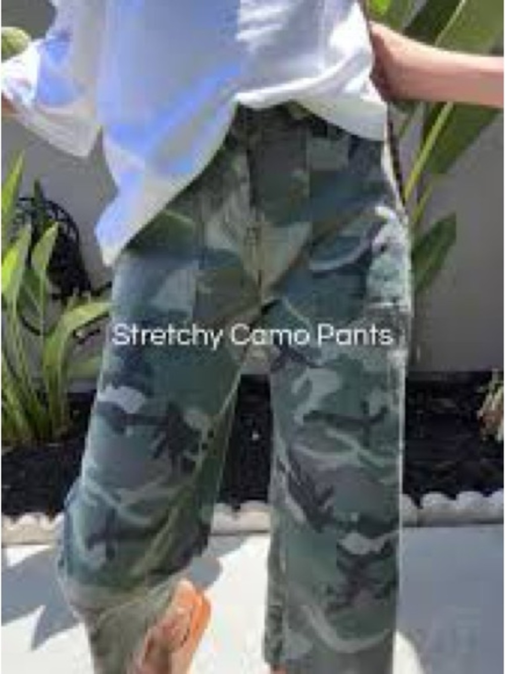 MOTHER Green Camo Stretchy Pants